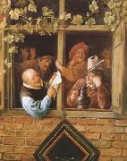 Jan Steen Rhetoricians at a Window (mk08) oil on canvas
